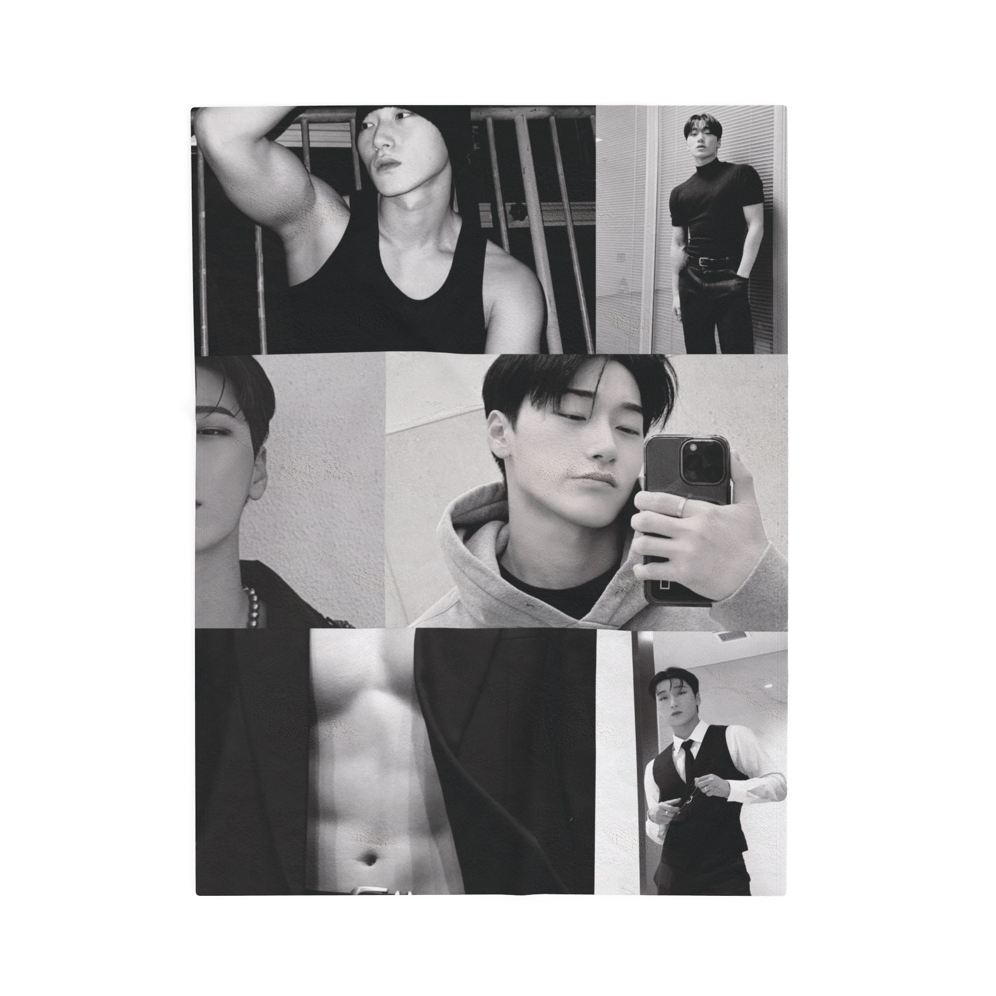 Ateez Choi San Collage Blanket