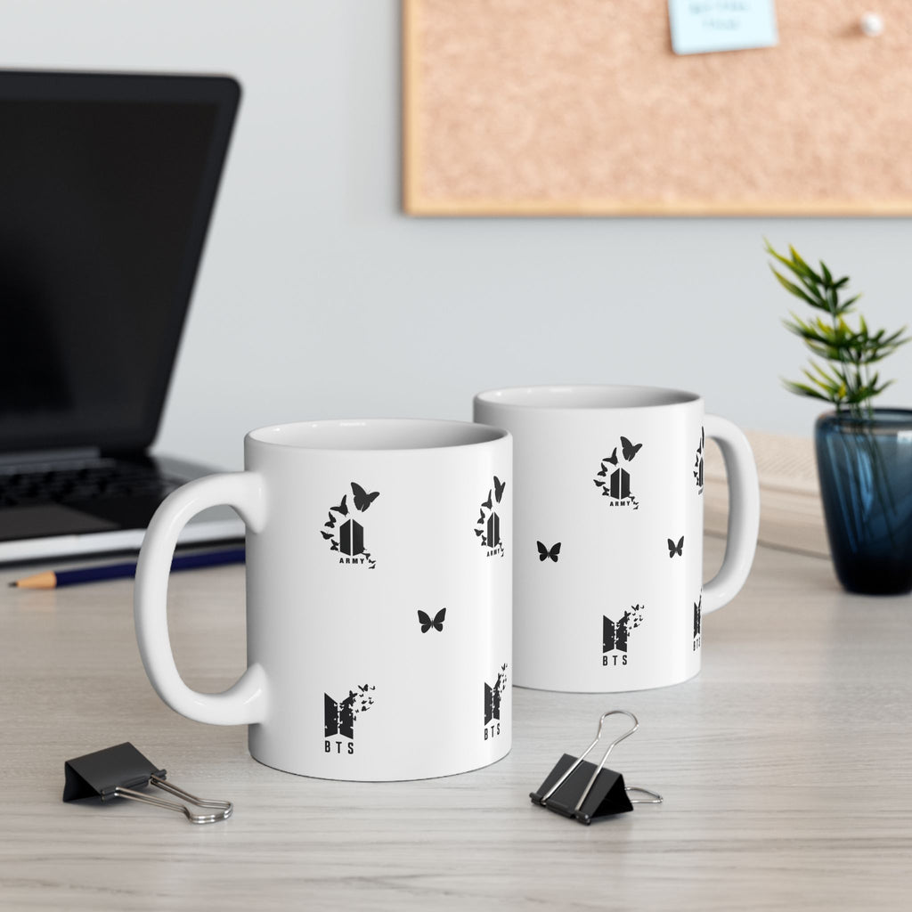 BTS Logo & Butterflies Mug (11oz/15oz)