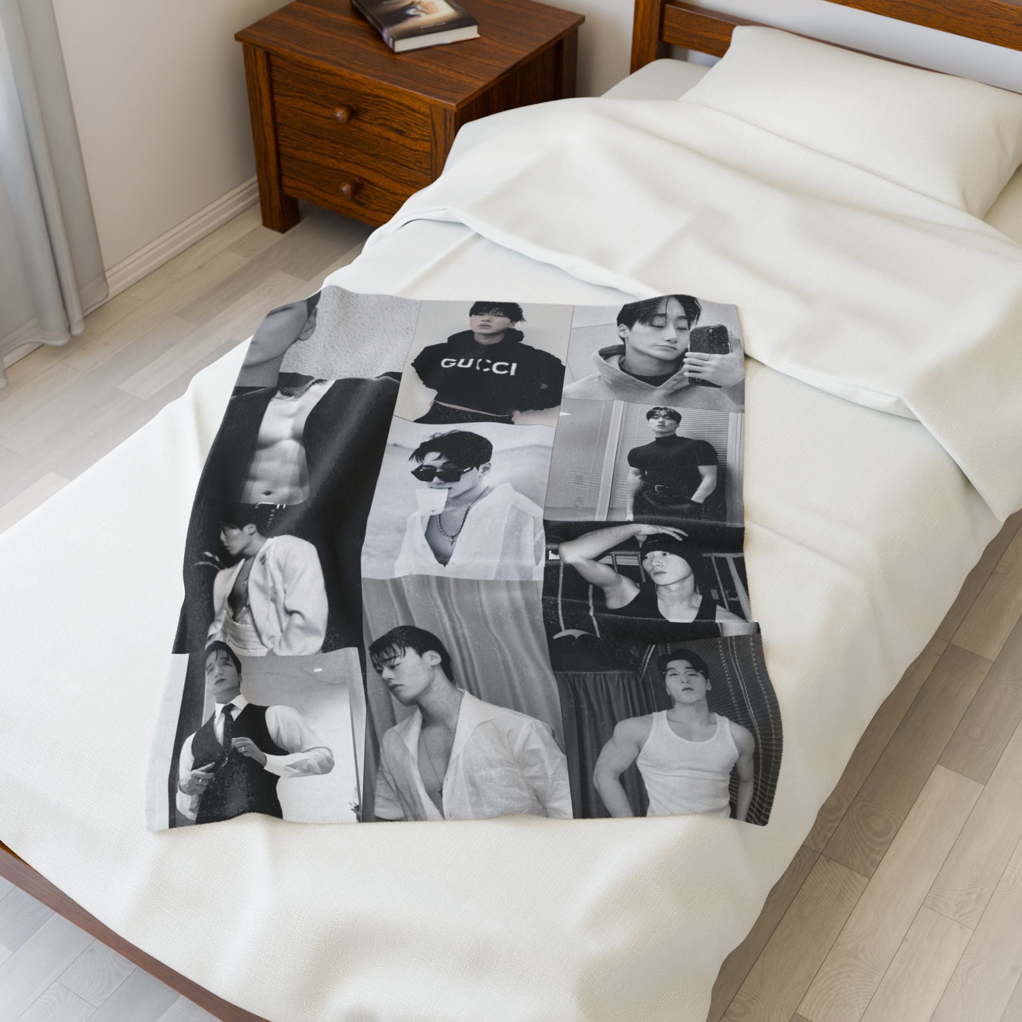 Ateez Choi San Collage Blanket