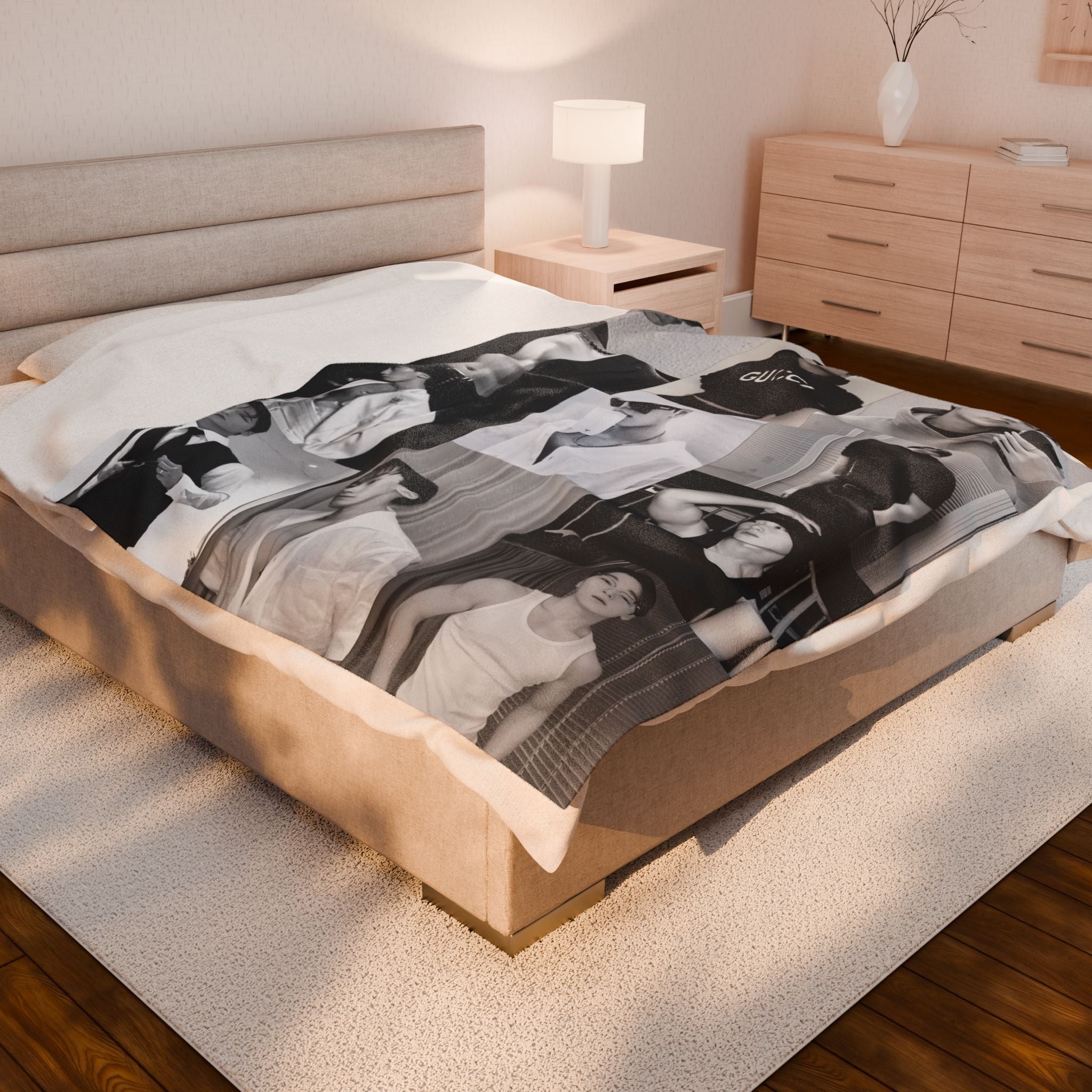 Ateez Choi San Collage Blanket