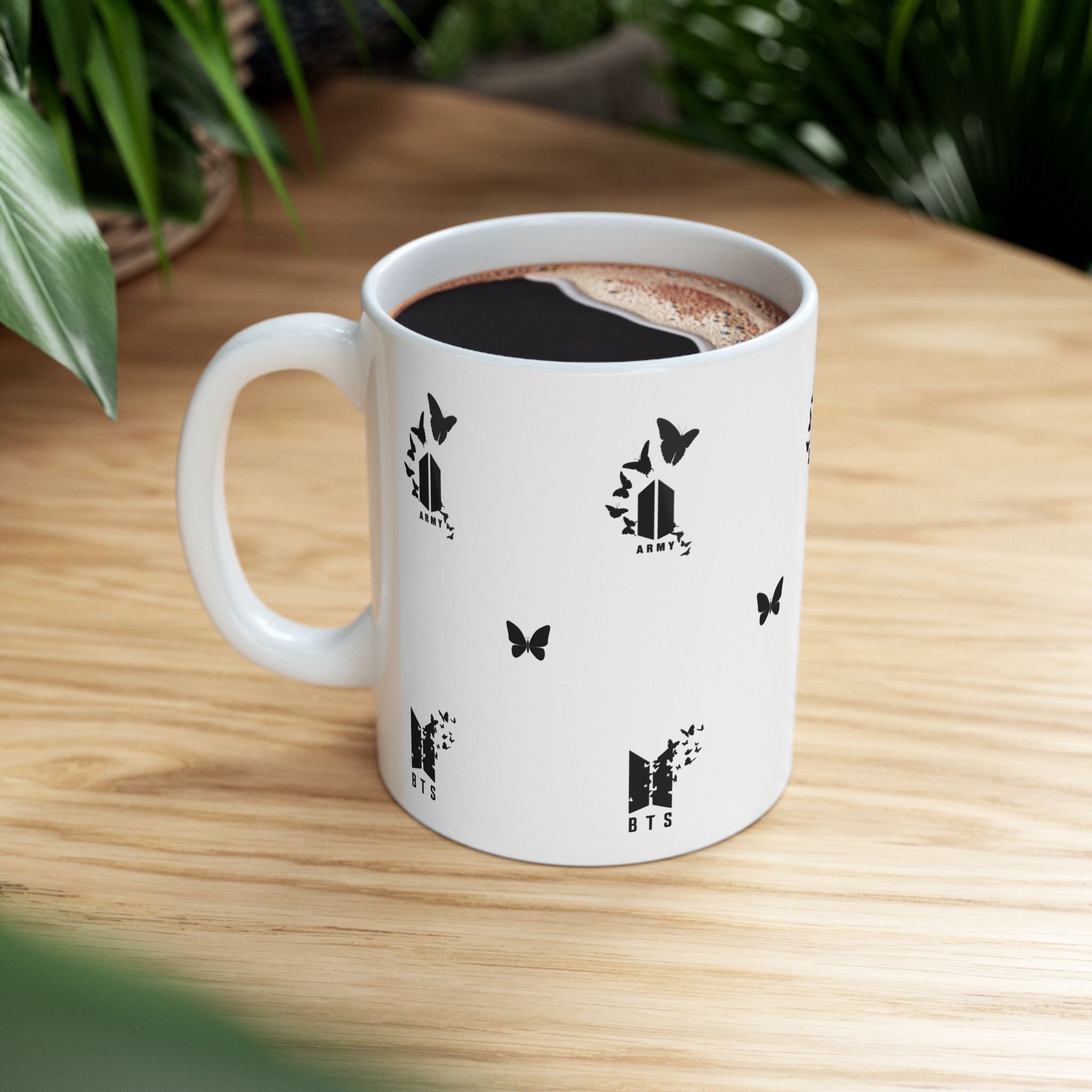 BTS Logo & Butterflies Mug (11oz/15oz)