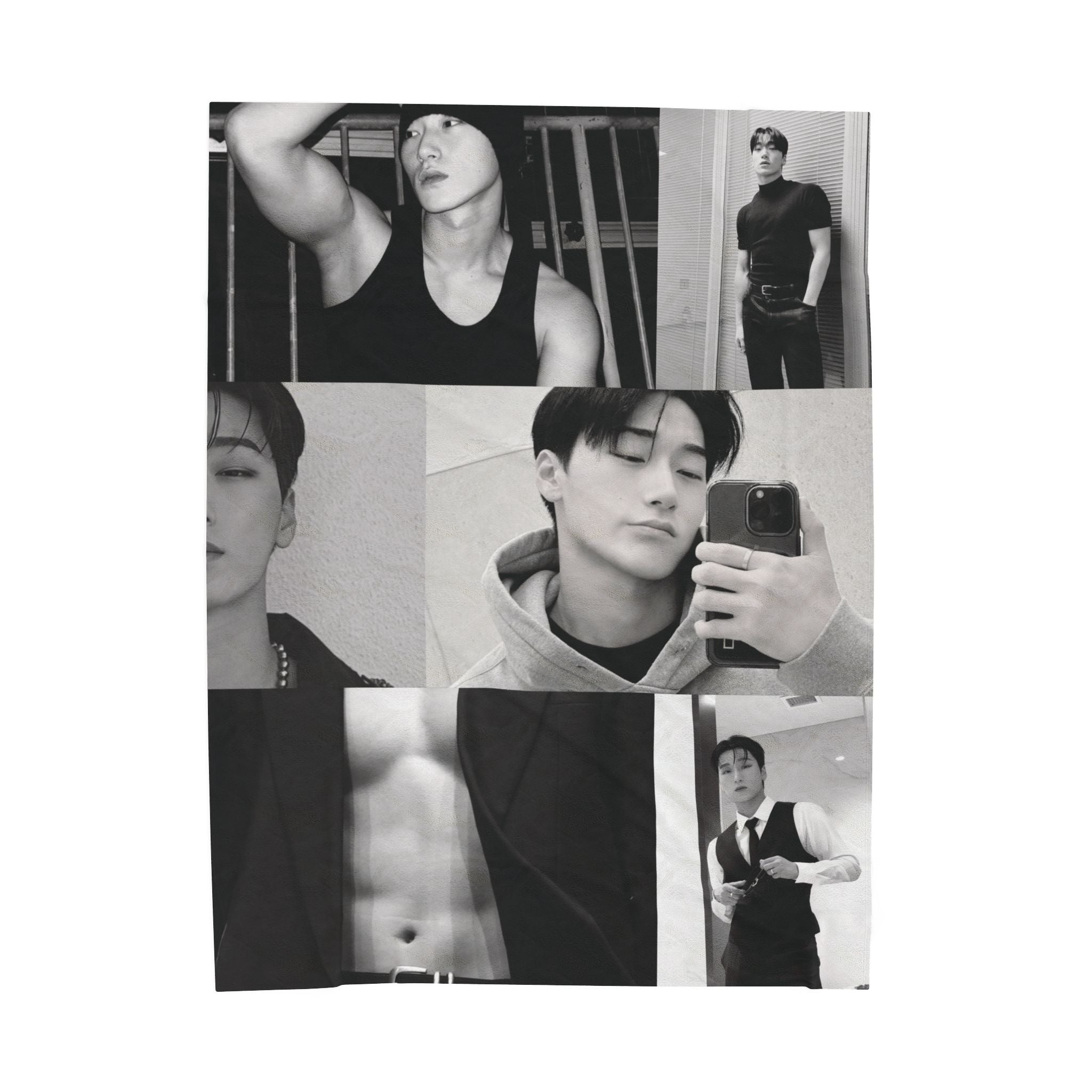 Ateez Choi San Collage Blanket