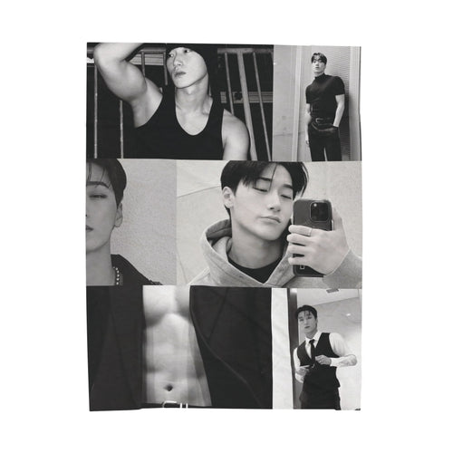 Ateez Choi San Collage Blanket