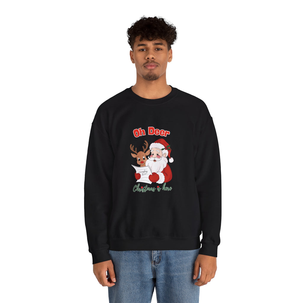 Unisex Christmas Sweatshirt – "Oh Deer"