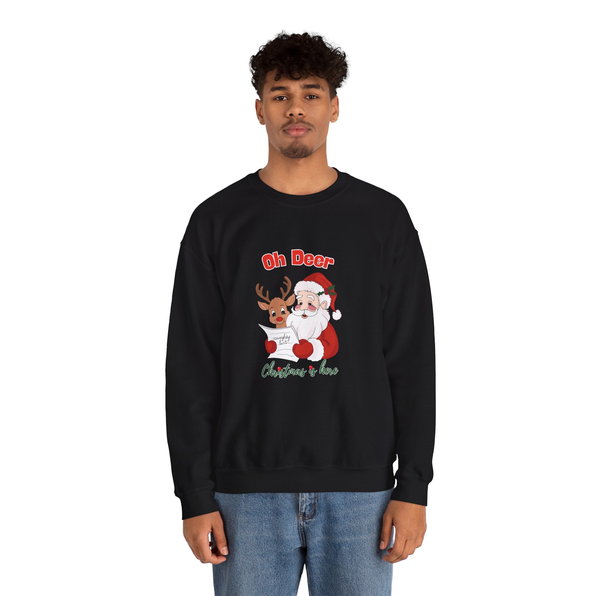 Unisex Christmas Sweatshirt – "Oh Deer"
