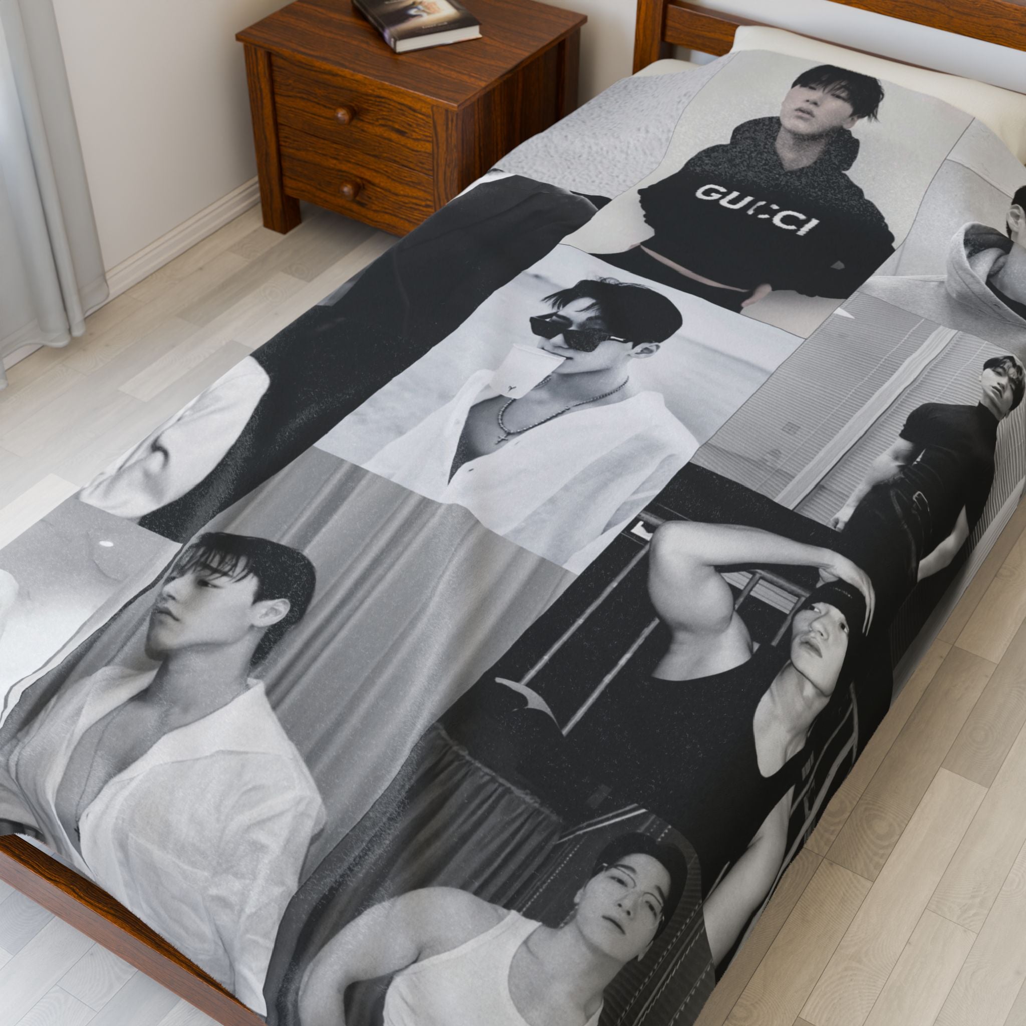 Ateez Choi San Collage Blanket