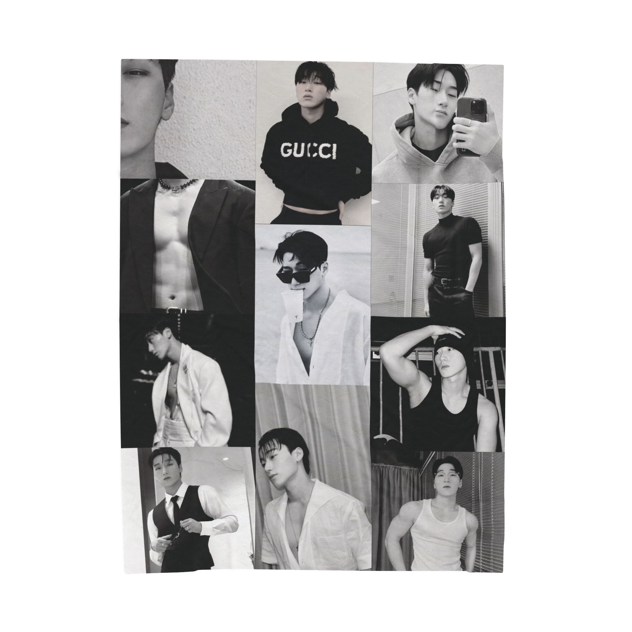 Ateez Choi San Collage Blanket