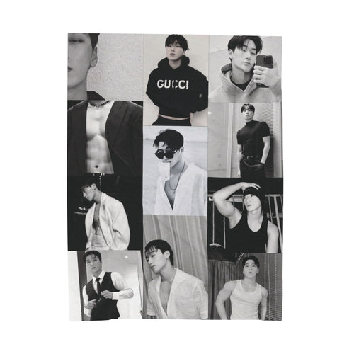 Ateez Choi San Collage Blanket