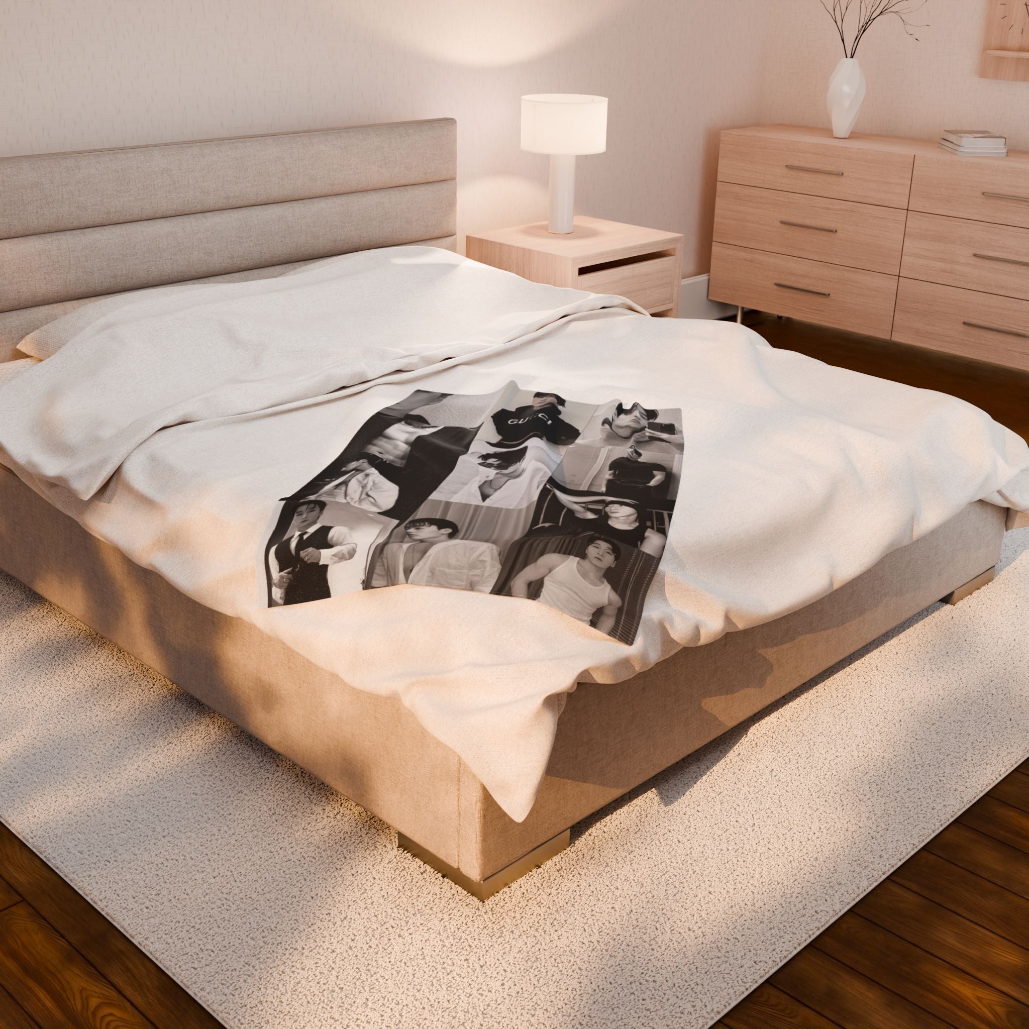 Ateez Choi San Collage Blanket