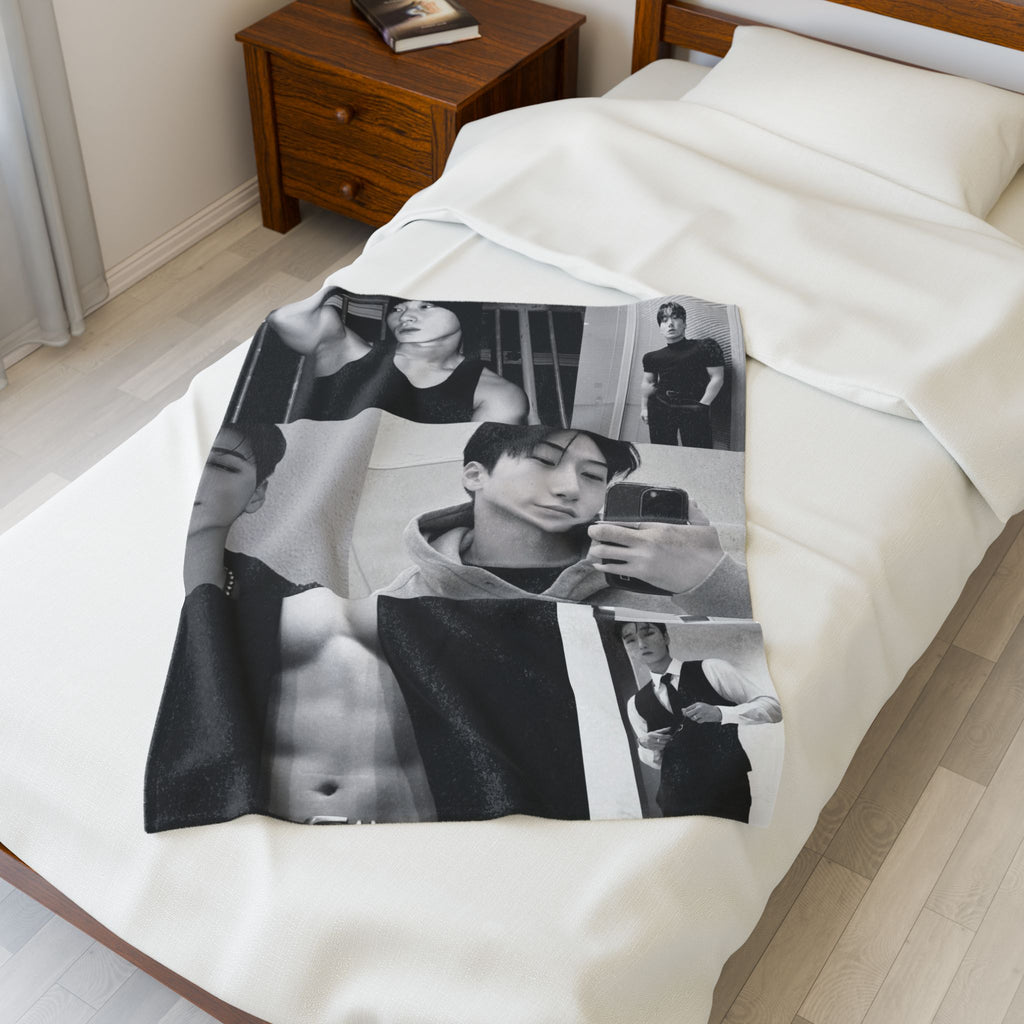 Ateez Choi San Collage Blanket