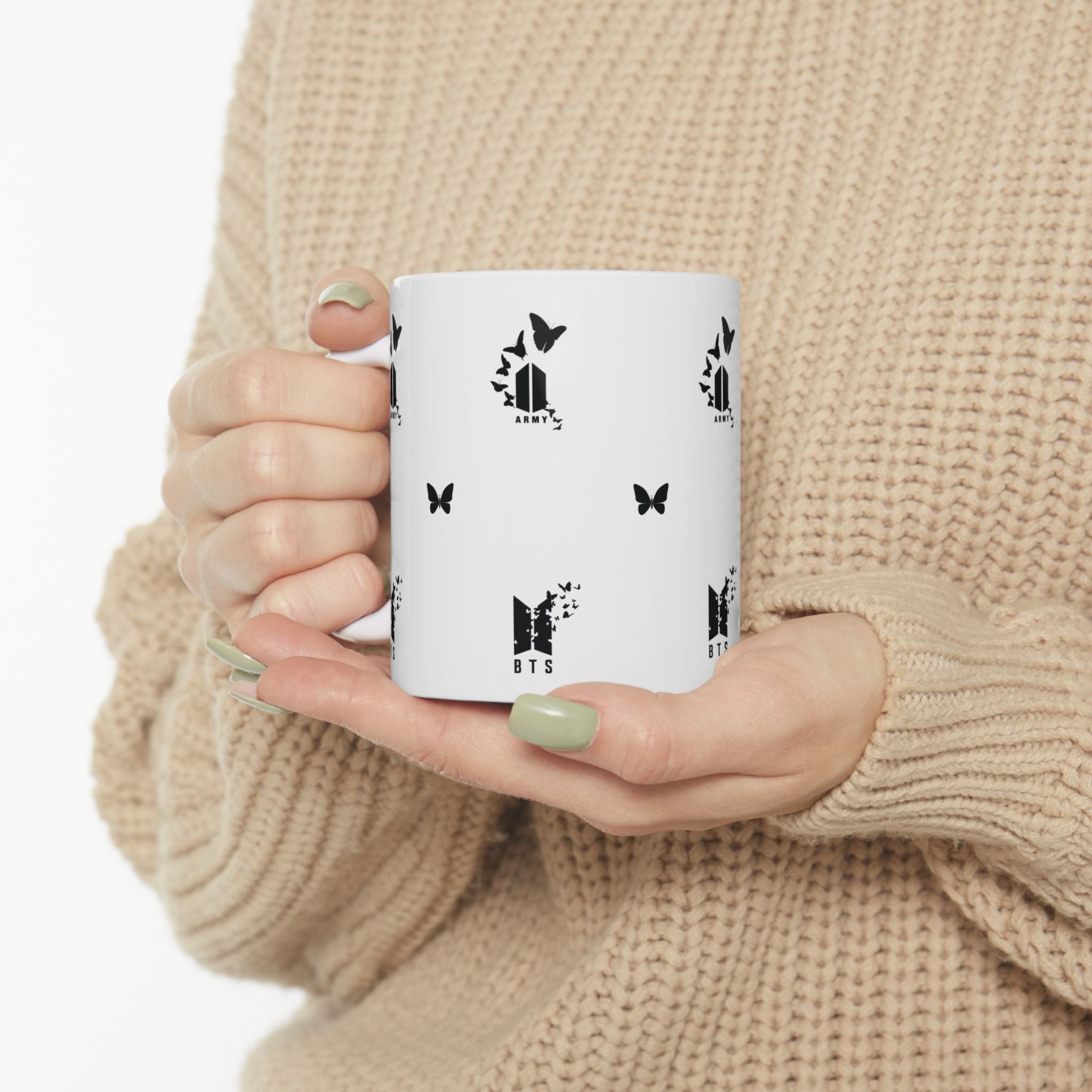 BTS Logo & Butterflies Mug (11oz/15oz)