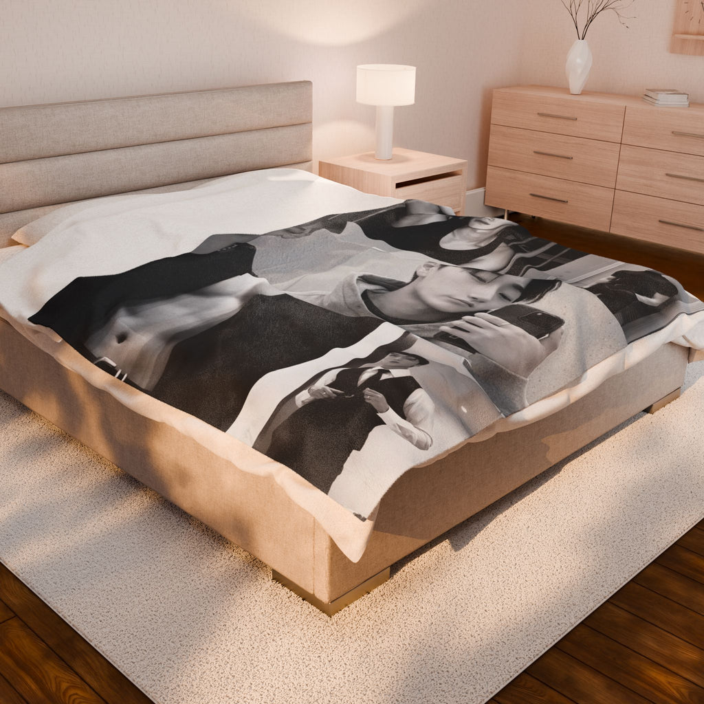 Ateez Choi San Collage Blanket