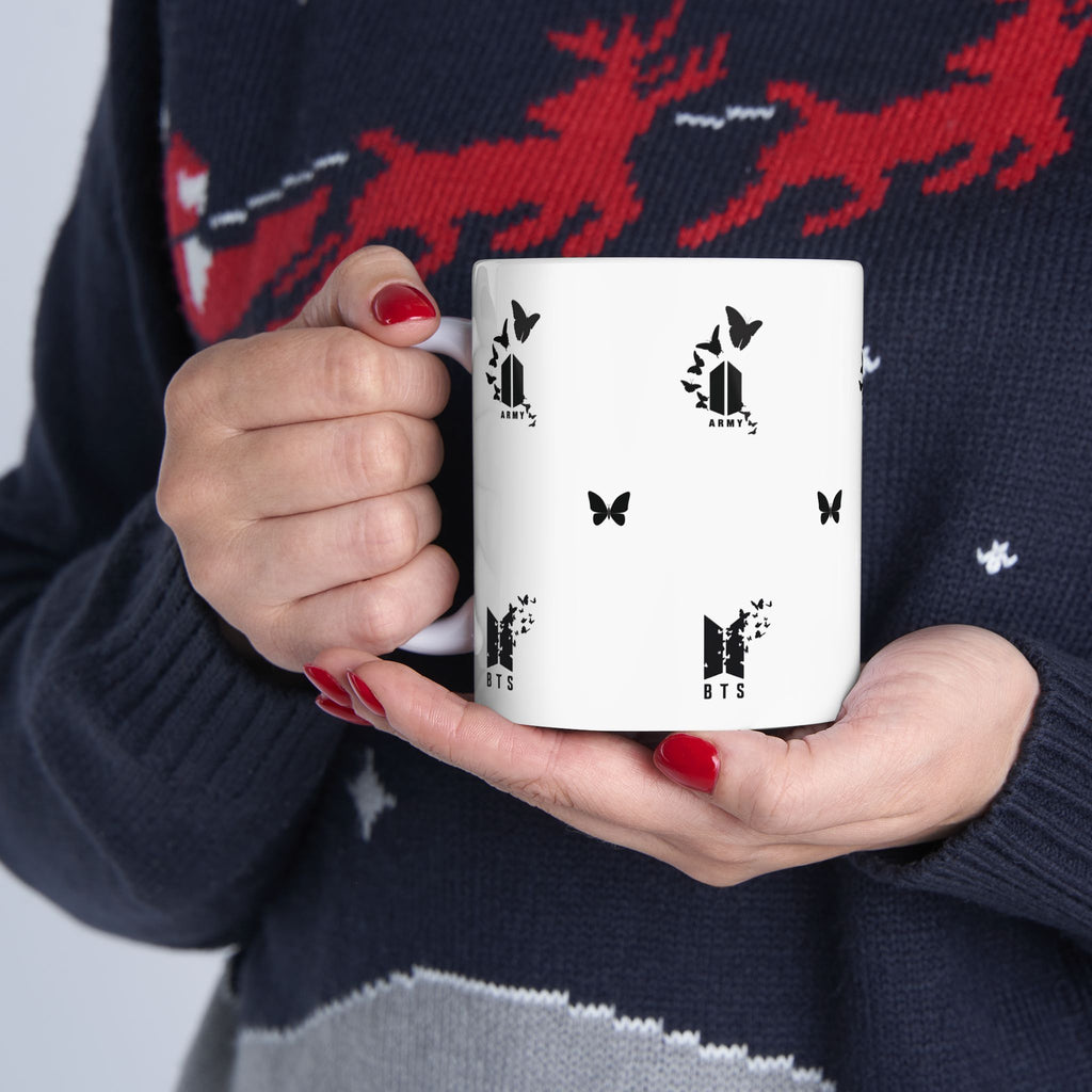 BTS Logo & Butterflies Mug (11oz/15oz)