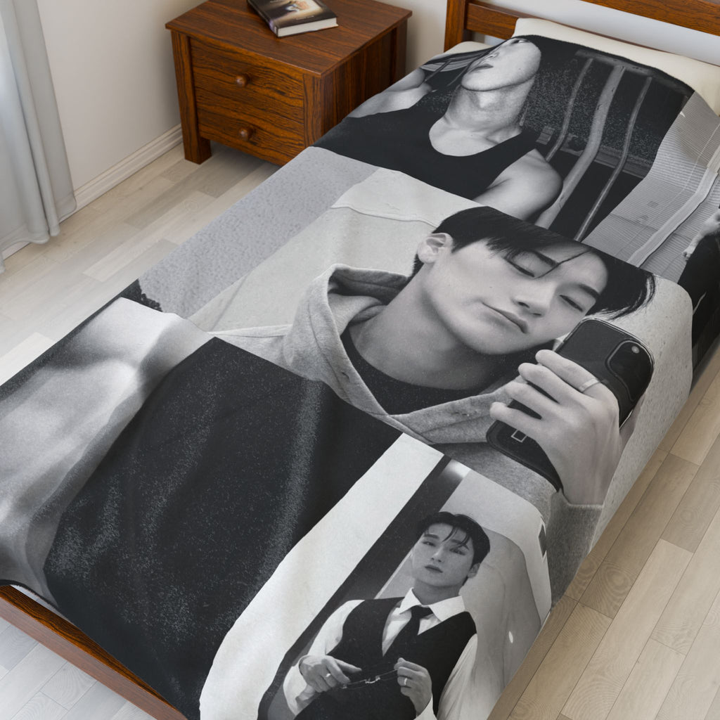 Ateez Choi San Collage Blanket