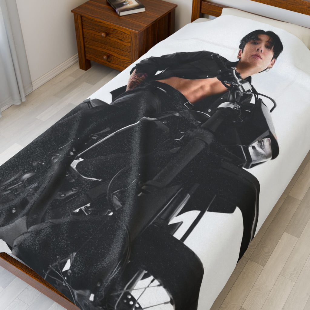 BTS Jungkook Motorbike Blanket