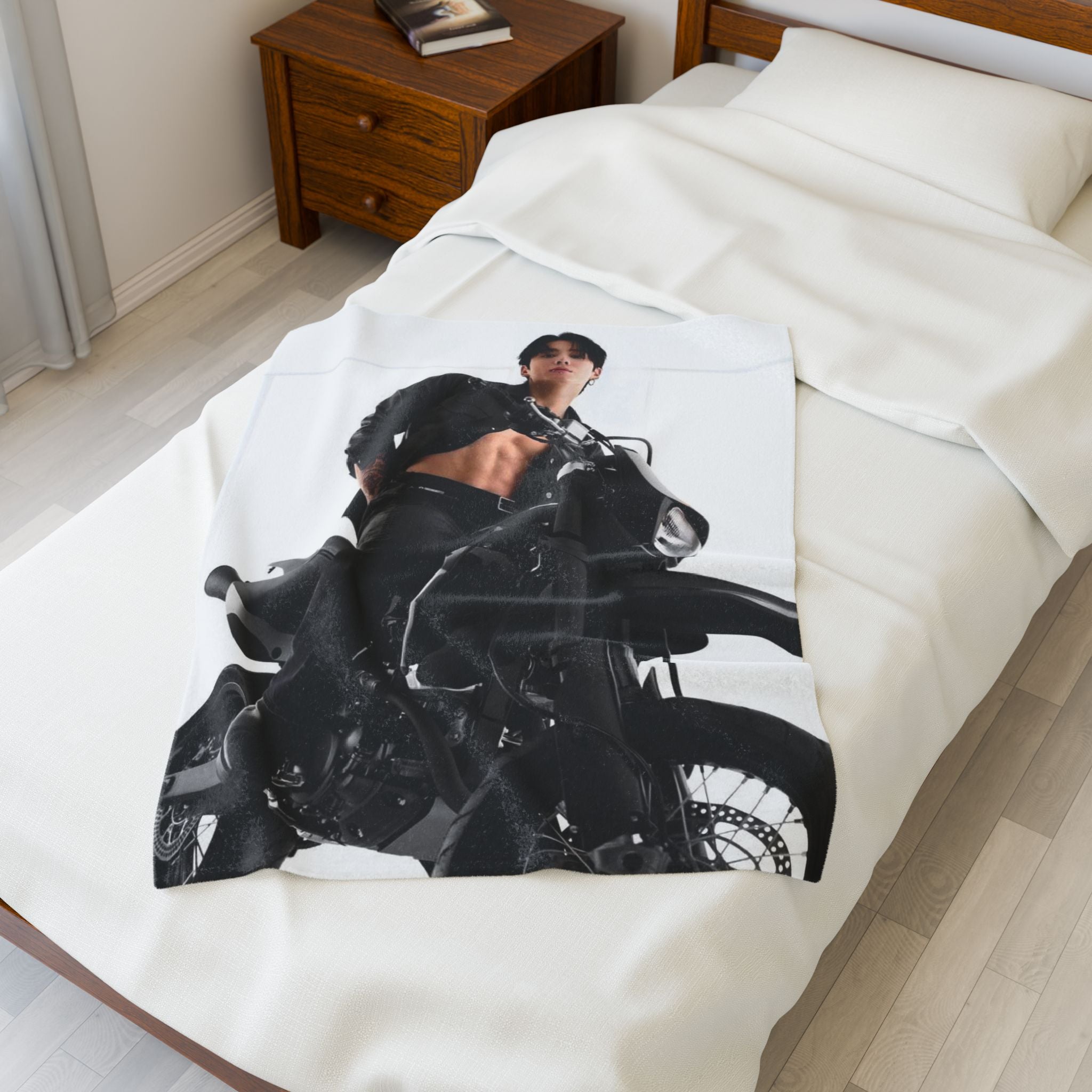 BTS Jungkook Motorbike Blanket
