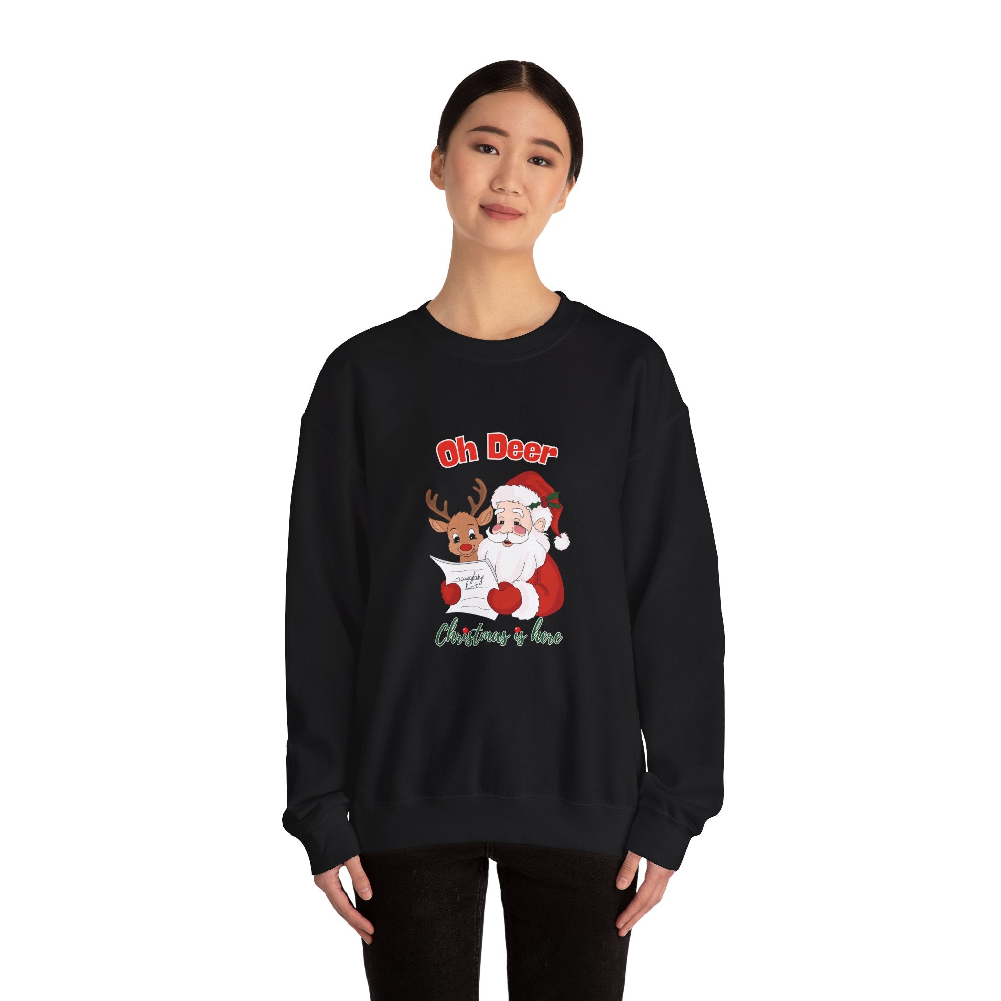 Unisex Christmas Sweatshirt – "Oh Deer"